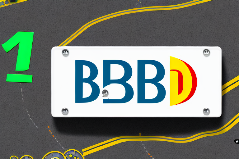 A belgian license plate with the letter 'b' prominently displayed