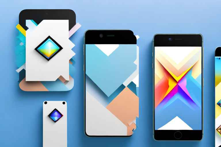 Several smartphones displaying different vibrant and unique photo-editing features