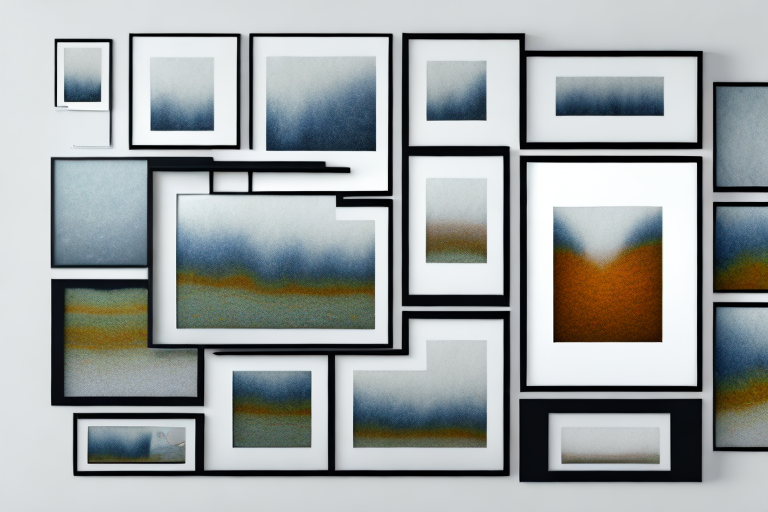 A digital screen displaying a variety of photo frames