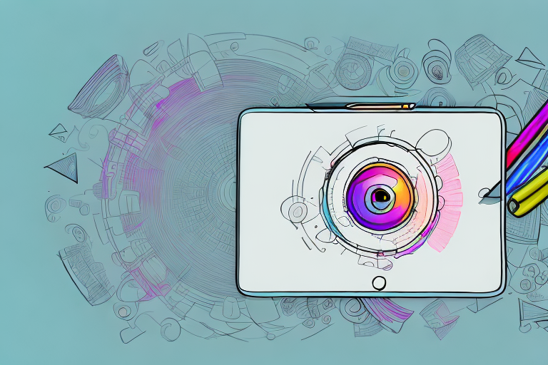 A creative process involving a digital tablet and stylus