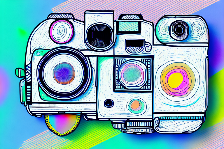 A camera with a vibrant