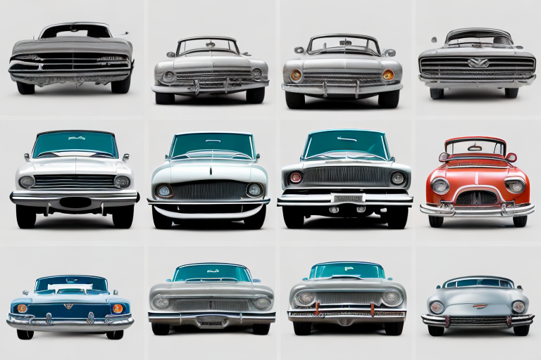 A variety of different types of cars