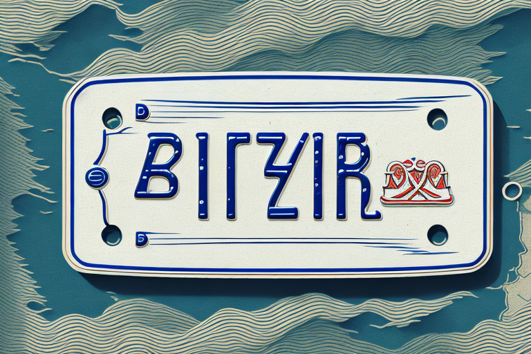 A detailed austrian license plate with the initials "br"