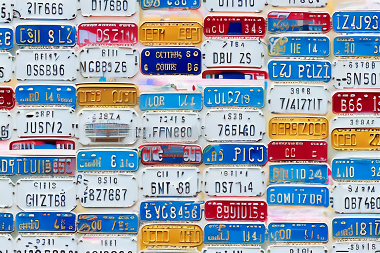 Various car license plates