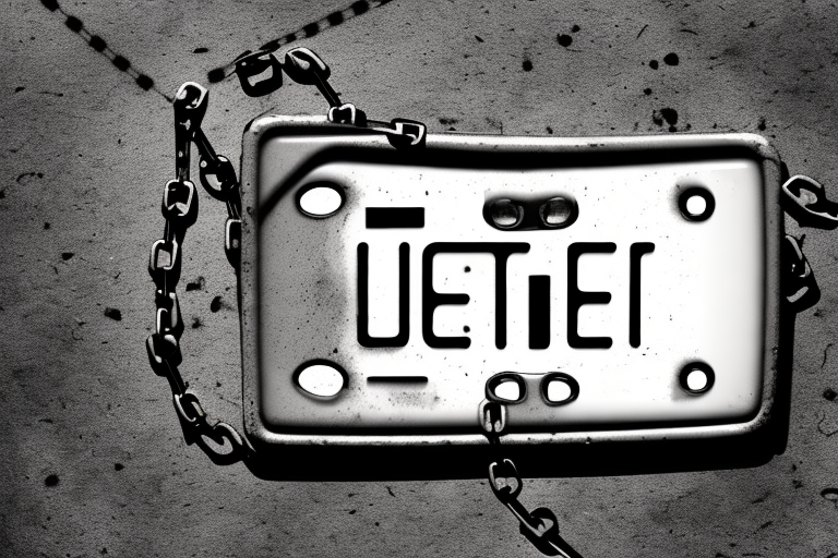 A german license plate with a broken chain