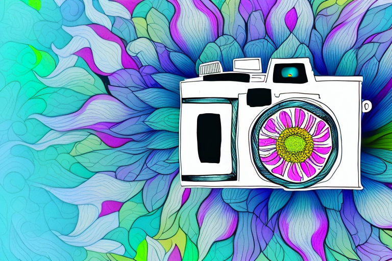 A camera focusing on a vibrant flower