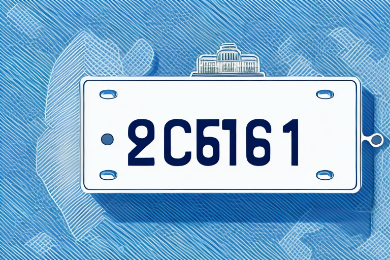 A vehicle license plate with the solingen cityscape in the background