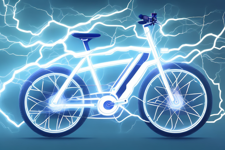 A high-powered electric bike with noticeable modifications and enhancements