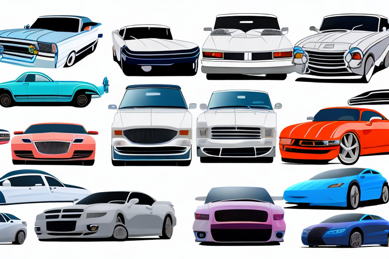 Various car models in different colors