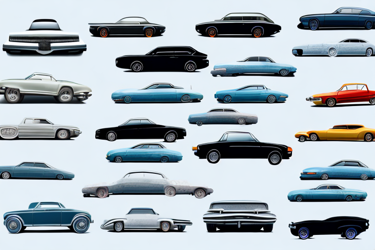 Various types of cars from different eras