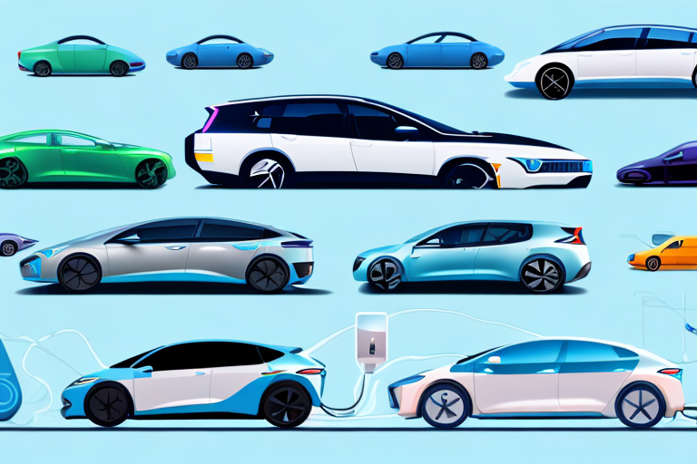 A variety of electric cars from different brands