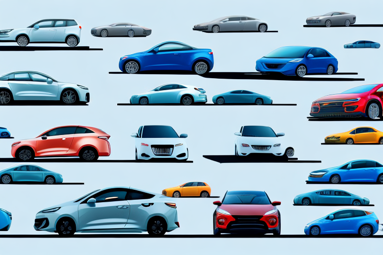 Several small cars of different models and colors
