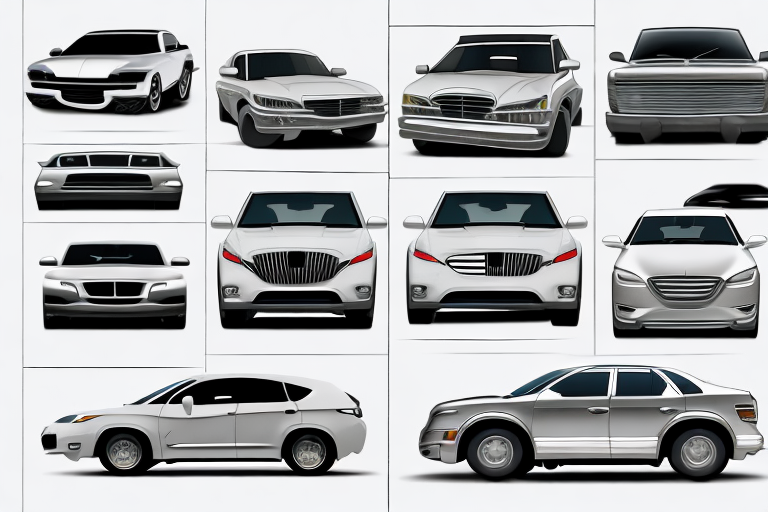 Several different types of cars