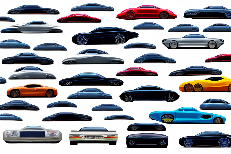 Several different types of cars