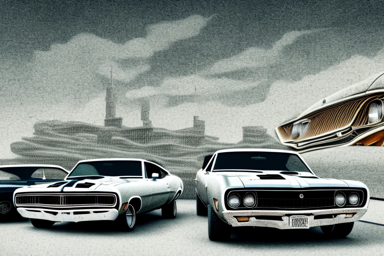 Classic muscle cars from different eras