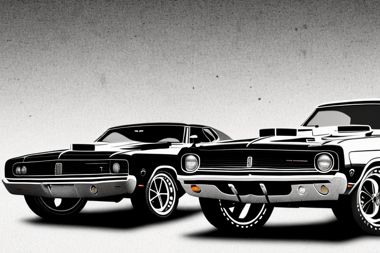 A variety of classic muscle cars
