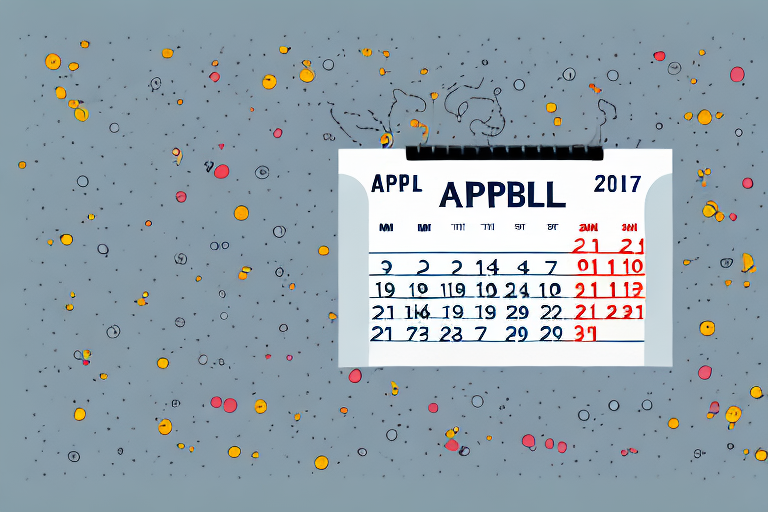 A calendar showing the months from april to october with a car driving across the pages