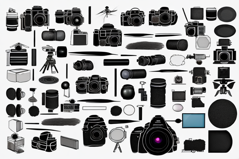 Various photography equipment such as a camera