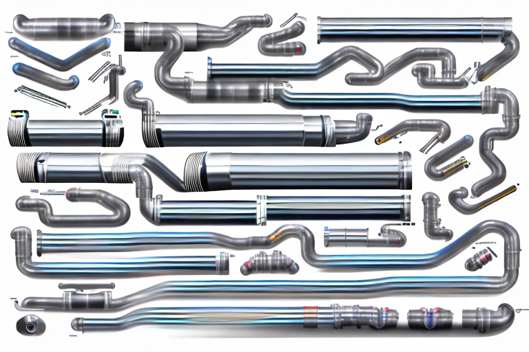 Various sports car exhaust systems